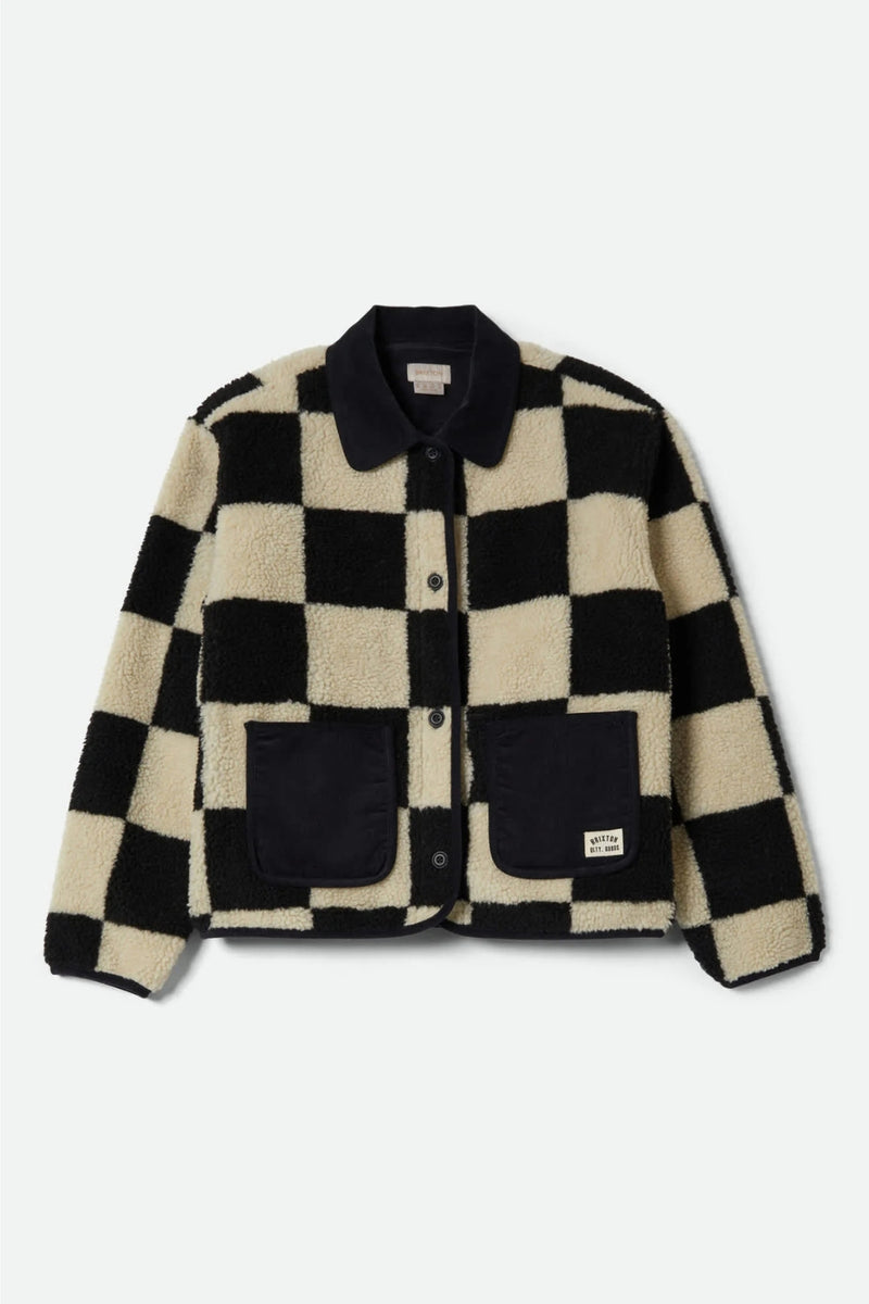 Brixton Delilah Sherpa Jacket - Black/Natural