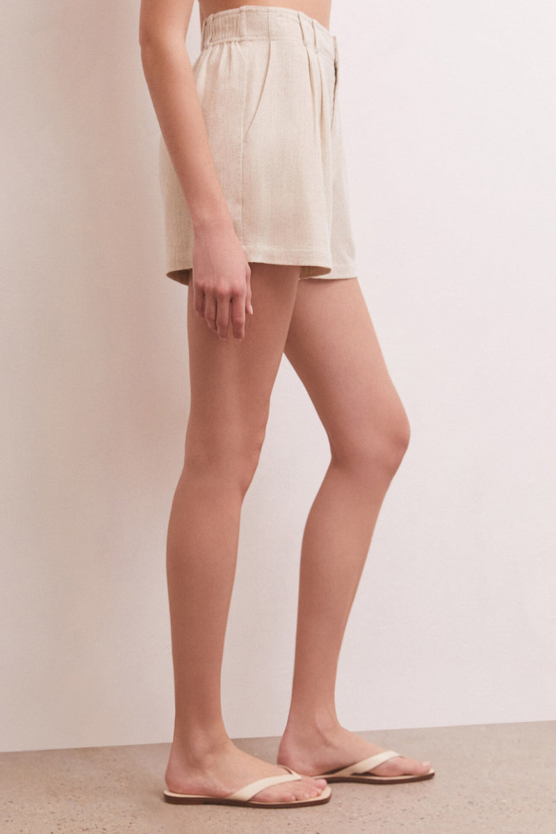 Z Supply Farah Linen Short - Flax