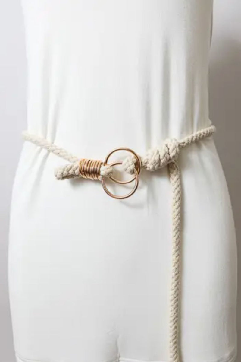 Double Circle Braided Rope Belt