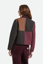 Brixton Mechanic Women's Garage Jacket - Port/Black/Pinecone Brown