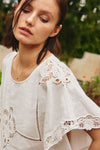 Adele Embroidered Top White