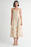 Melody Midi Dress - Cream Multi