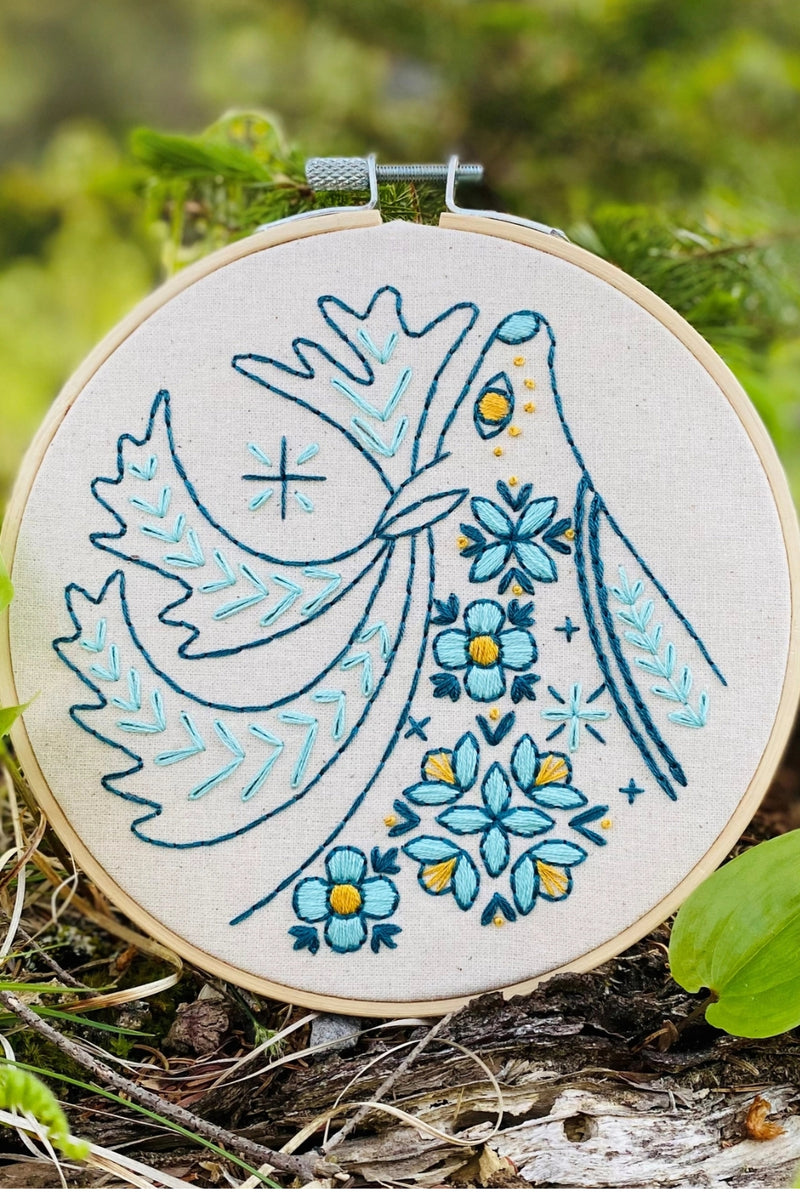 Hook, Line, and Tinker Embroidery Kit - Folk Caribou Color