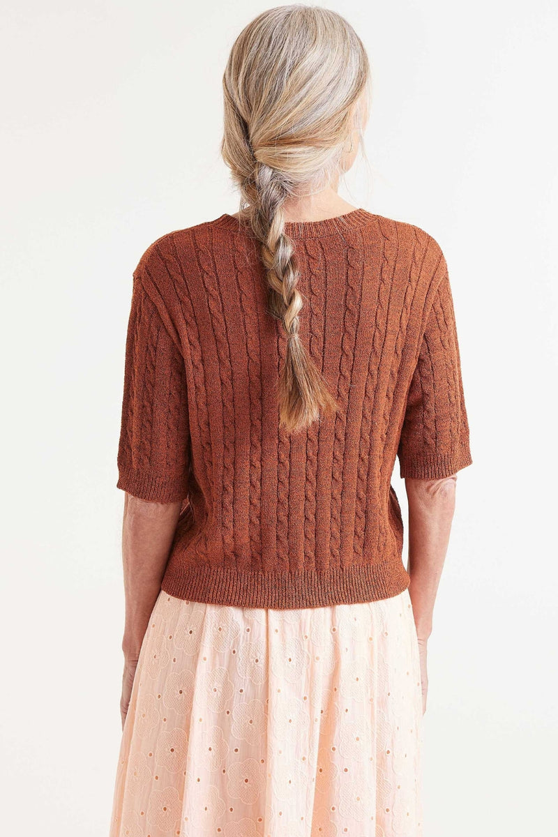 Camila Sweater Top Rust