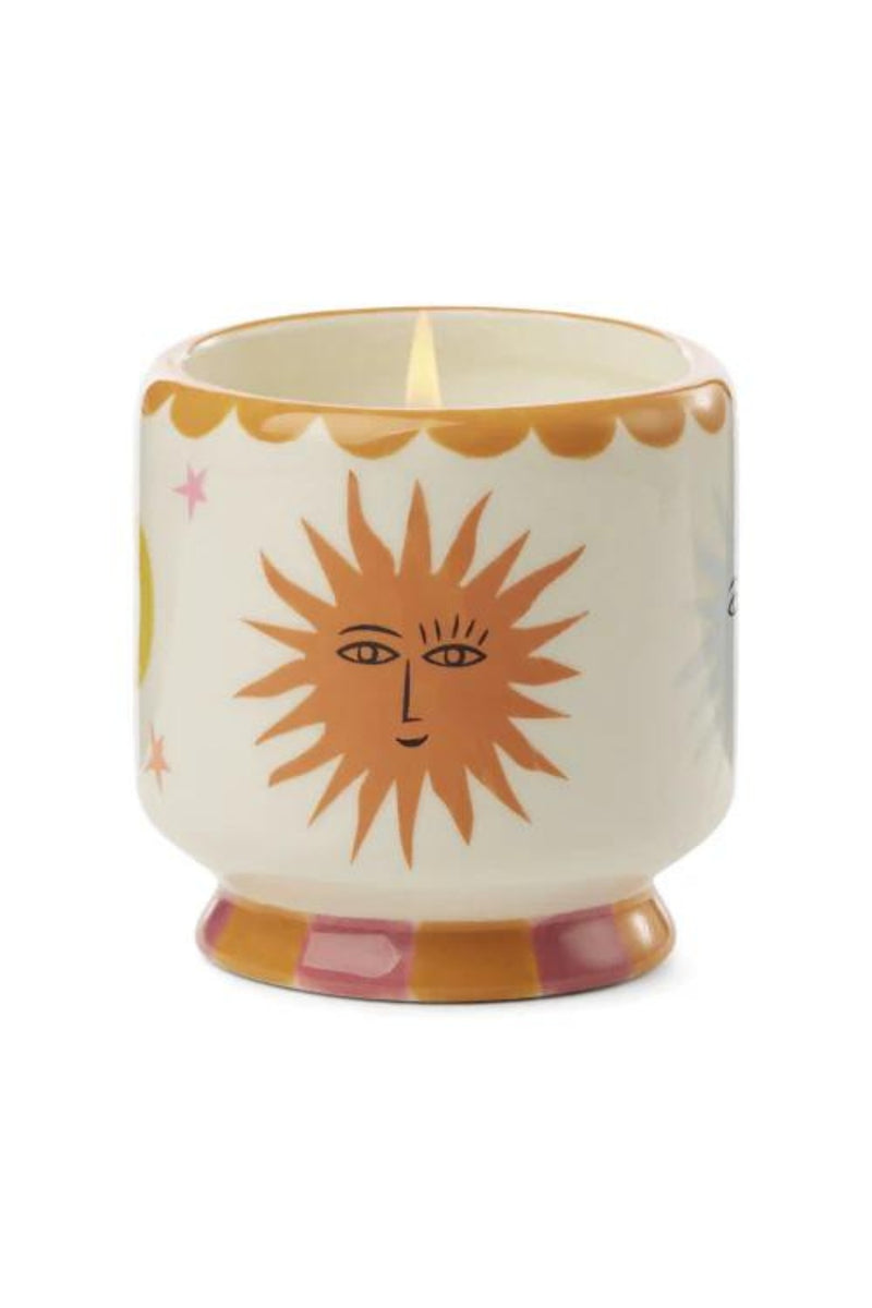 A Dopo 8 oz Hand Painted Ceramic Candle