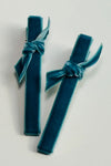 Velvet Bar Knot Hair Clips Ocean