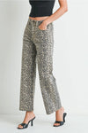 HR Vintage Straight Denim - Leopard