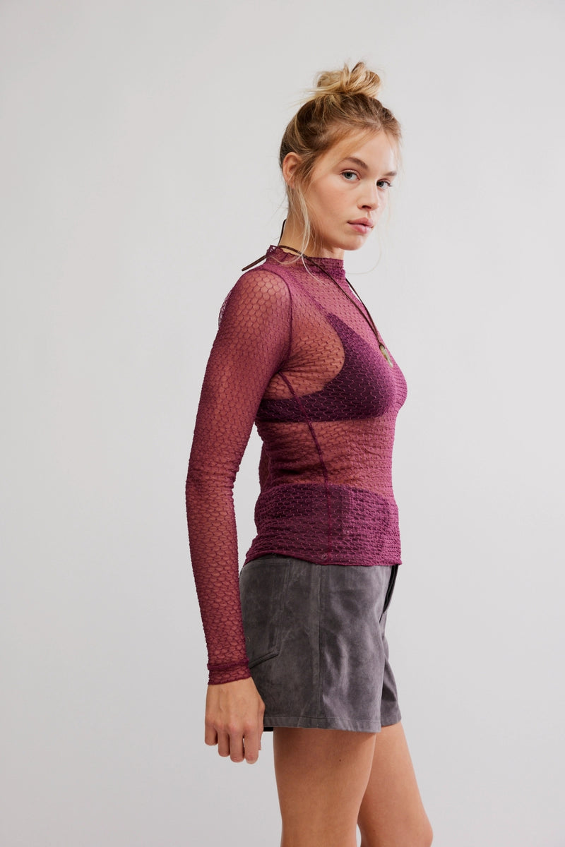 Free People Minding My Business Top - Crushed Berry