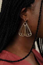 Mata Traders Wire Wing Gold Earrings