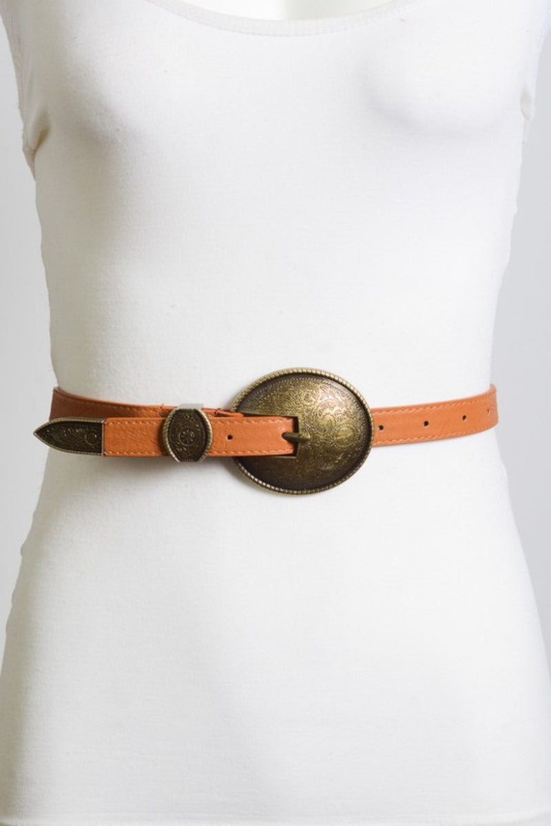 Oval Embossed Vintage Belt Buckle