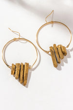 Luna Norte Super Nova Earrings - Gold Metallic Quartz