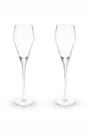 Angled Stemmed Crystal Prosecco Glass