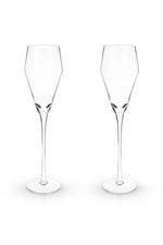 Angled Stemmed Crystal Prosecco Glass