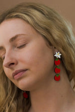 Le Chic Miami Tomato Chain Earrings