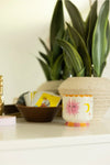 A Dopo 8 oz Hand Painted Ceramic Candle