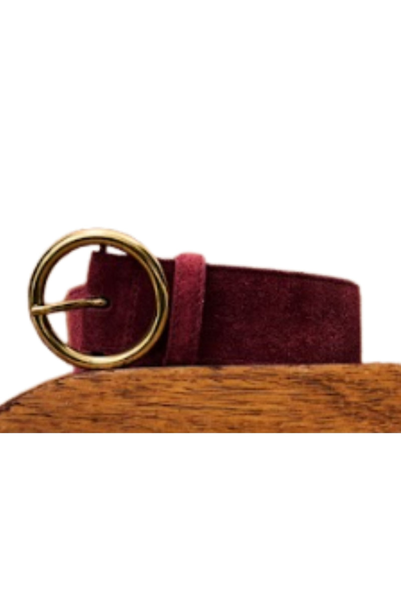 FRNCH Camilo Leather Belt - Bordeaux