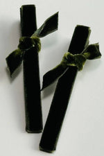 Velvet Bar Knot Hair Clips Moss