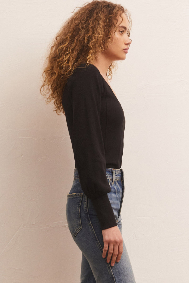 Z Supply Rylen Long Sleeve Top - Black