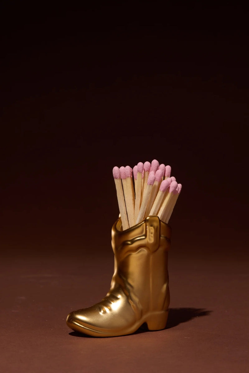 Cowboy Boot Match Holder - Gold Metallic
