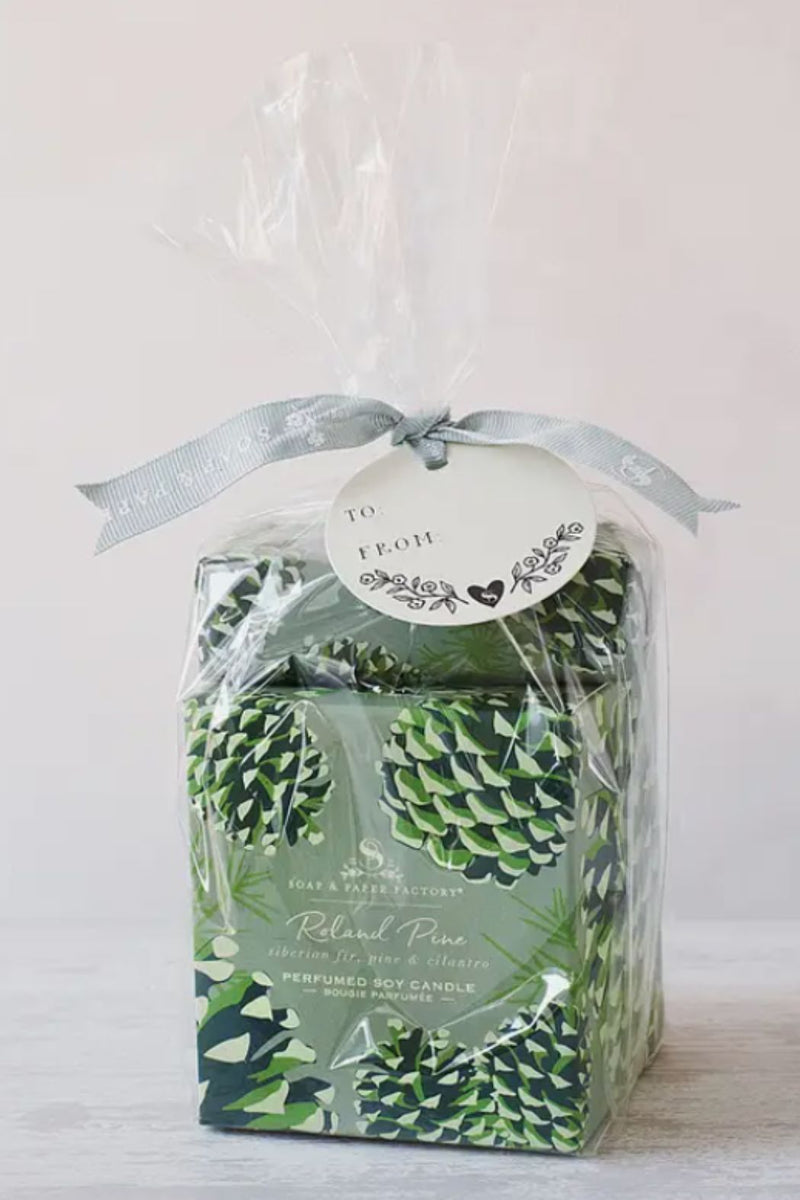 The Soap & Paper Factory Roland Pine Large Candle & Soap Gift Set