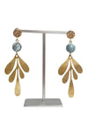 Gold Leaf Drop Earrings