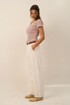 Lily Striped Knit Top - Red/Blue Combo