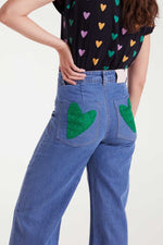 Compañia Fantastica Maria Denim Pants - Blue