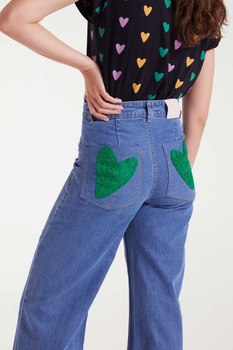 Compañia Fantastica Maria Denim Pants - Blue