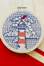 Hook, Line and Tinker Embroidery Kit - Lighthouse