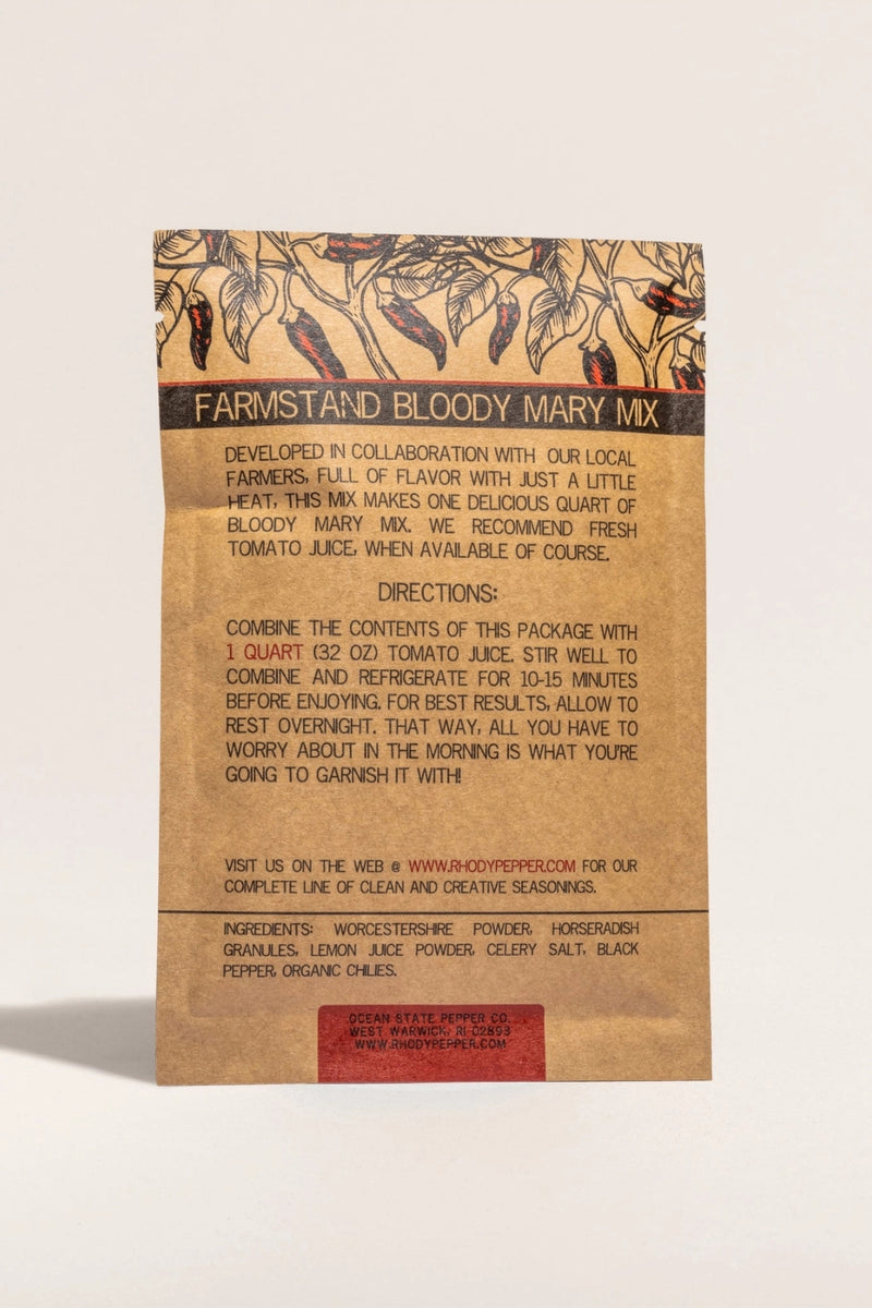 Ocean State Pepper Co Packet Seasoning - Farmstand Bloody Mary Mix