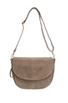 Selma Saddle Crossbody Bag Dark Taupe