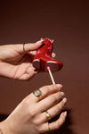 Paddywax Cowboy Boot Match Holder - Red + Pink Flame