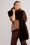 Free People Snow Angel Faux Fur Scarf - Espresso