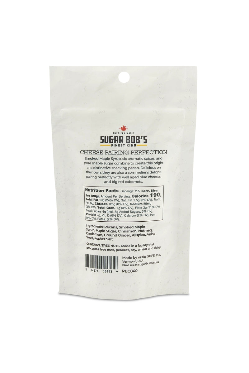 Sugar Bob's Maple Spiced Pecans - 2.5oz Pouch