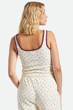 Brixton Off Duty A-Tank - Floral Pointelle