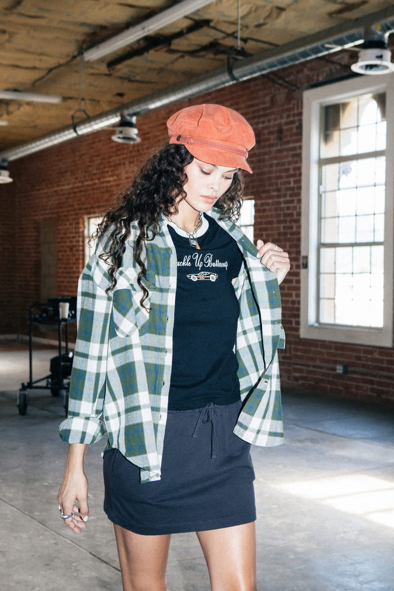 Brixton Fiddler Cap - Terracotta Brushed Satin