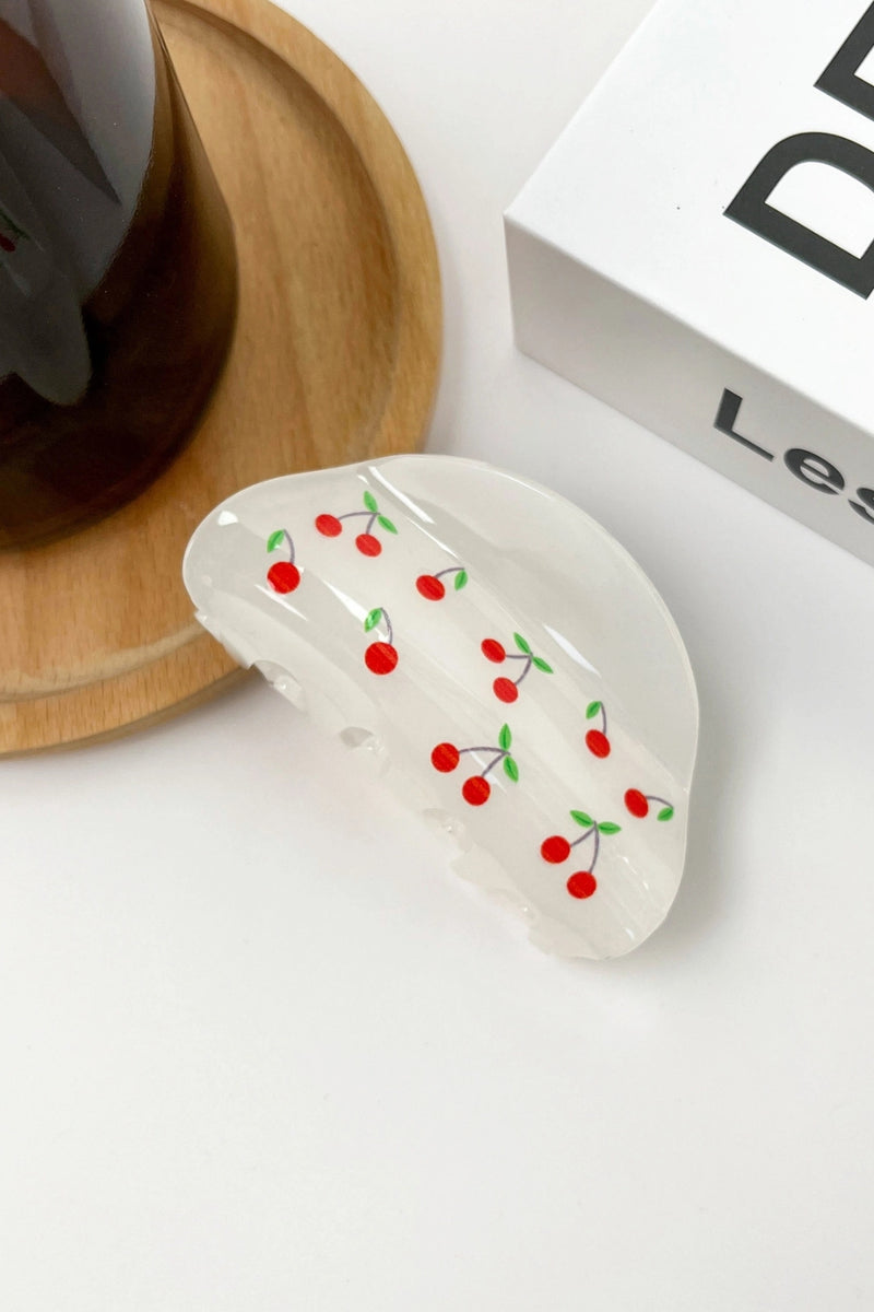 Retro Fruit Hair Clip - White
