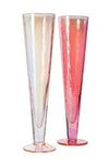 Multicolor Iridescent Champagne Flute