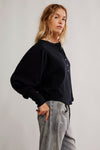 Free People Quinn Knit Top - Black