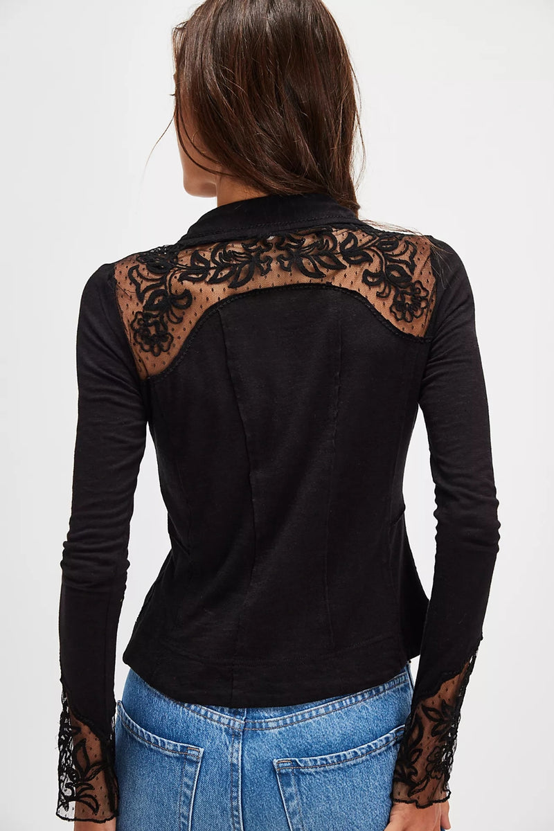 Free People Rosebud Cuff - Black