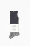 Wool Cotton Slab Socks - Charcoal