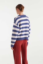 Compañia Fantastica Isabel Sweater - Blue + Creme