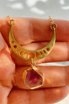 Moon Phases Necklace with Amethyst