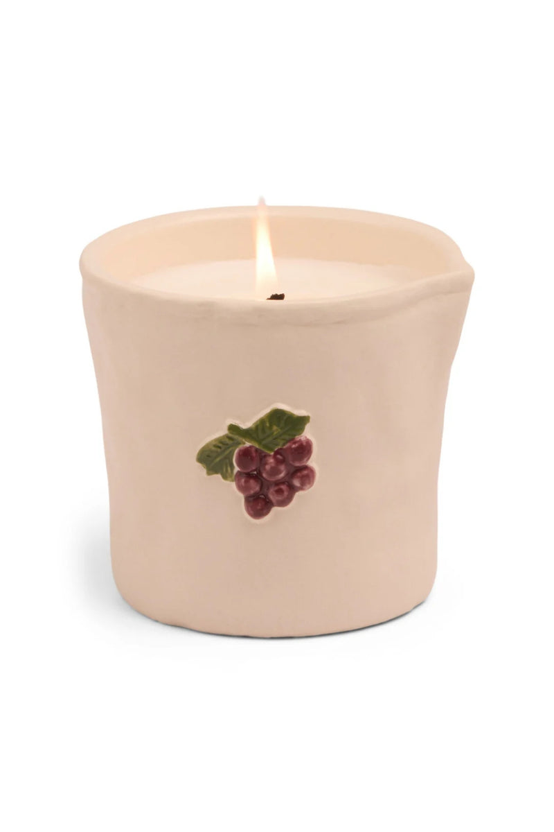 Bistro 8oz Ceramic Candle Grapes (Bordeaux Grape)