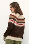 Frida Fair Isle Sweater - Brown