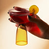 Mamo Coupe Glass - Clear + Yellow