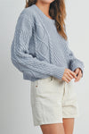 Neo Cable Knit Sweater - Blue