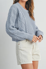 Neo Cable Knit Sweater - Blue