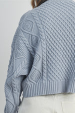 Neo Cable Knit Sweater - Blue