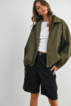 Ayla Cord Collar Jacket - Olive